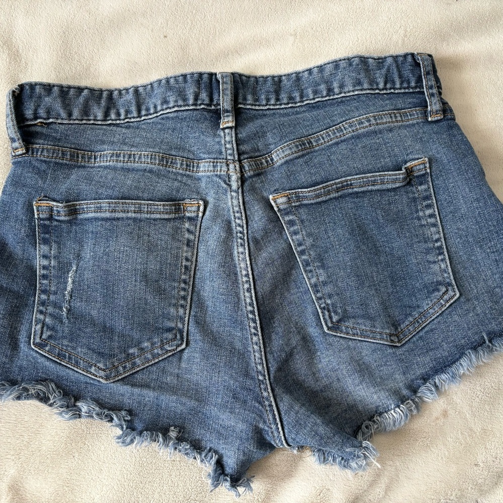 H&M Distressed Blue Denim Shorts